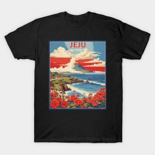 Jeju South Korea Travel Tourism Retro Vintage T-Shirt